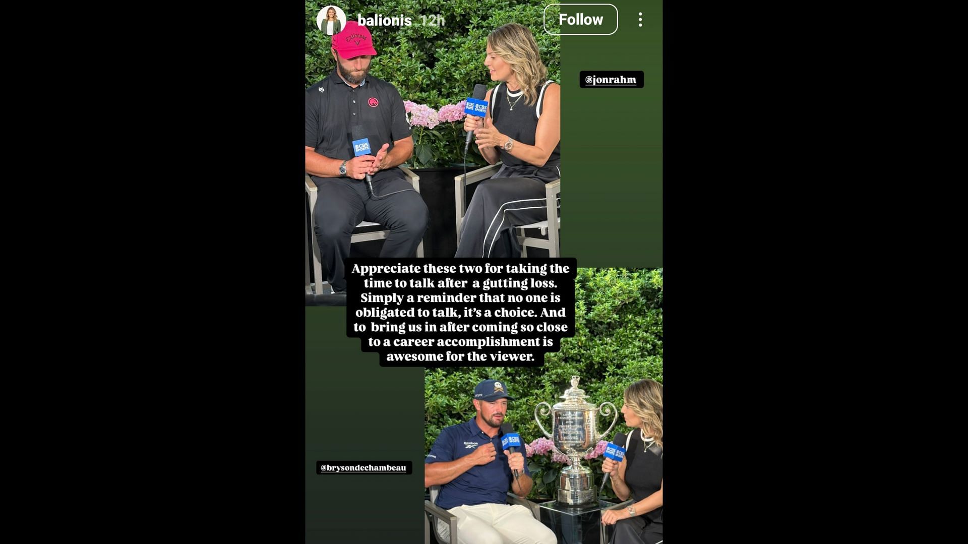 Screenshot from Balionis' Instagram story/IG: @balionis